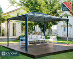 Palram-Canopia 10' x 14' Martinique Rectangle Garden Gazebo (Grey / Bronze)-HG9170-Garage Giant 
