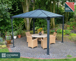 Palram-Canopia Palermo 3000 10' x 10' Gazebo (Grey / Bronze)-HG9150-Garage Giant 