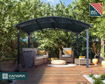 Palram-Canopia Tucson 4300 12' x 14' Gazebo - Gray/Gray-HG9161-Garage Giant 