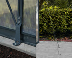 Palram-Canopia Glory 8' x 8' Greenhouse Kit (Grey)-HG5608-Garage Giant 