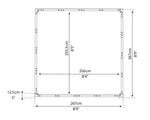 Palram-Canopia Hobby/Grand Gardener 8' x 8' Base Kit - Black-HG7130-Garage Giant 