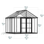 Palram-Canopia Aria 10' x 10' Greenhouse - Black-HG5728-Garage Giant 