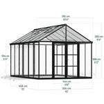 Palram-Canopia Aria 10' x 15' Greenhouse - Black-HG5729-Garage Giant 