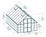 Palram-Canopia Balance 10' x 16' Greenhouse - Silver-HG6216-Garage Giant 