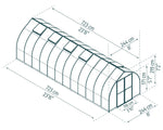 Palram-Canopia Bella 8' x 24' Greenhouse - Silver-HG5424-Garage Giant 