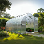Palram-Canopia Bella 8' x 16' Hobby Greenhouse Kit (Silver)-HG5416-Garage Giant 