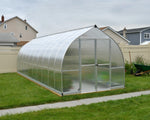 Palram-Canopia Bella 8' x 20' Hobby Greenhouse Kit (Silver)-HG5420-Garage Giant 