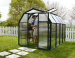 Palram-Canopia EcoGrow 6' x 8' Greenhouse - Green-HG7008-Garage Giant 
