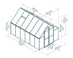Palram-Canopia Essence 8' x 12' Greenhouse (Silver)-HG5812-Garage Giant 