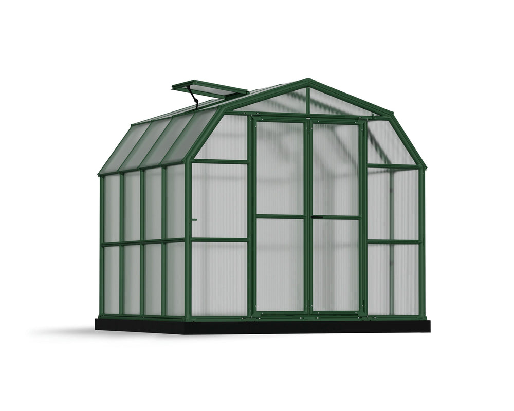 Palram-Canopia Grand Gardener 8' x 8' Greenhouse - Green/Twin Wall-HG7208-Garage Giant