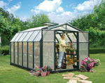 Palram-Canopia Hobby Gardener 8' x 12' Greenhouse - Green-HG7112-Garage Giant 