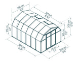 Palram-Canopia Hobby Gardener 8' x 12' Greenhouse - Green-HG7112-Garage Giant 