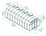 Palram-Canopia Hobby Gardener 8' x 20' Greenhouse - Green-HG7120-Garage Giant 