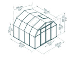 Palram-Canopia Hobby Gardener 8' x 8' Greenhouse - Green-HG7108-Garage Giant 