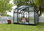Palram-Canopia Hobby Gardener 8' x 8' Greenhouse - Green-HG7108-Garage Giant 