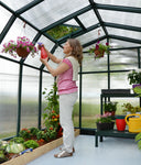 Palram-Canopia Hobby Gardener 8' x 8' Greenhouse - Green-HG7108-Garage Giant 