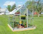 Palram-Canopia Hybrid 6' x 10' Greenhouse (Silver)-HG5510-Garage Giant 