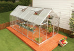 Palram-Canopia Hybrid 6' x 14' Greenhouse (Silver)-HG5514-Garage Giant 