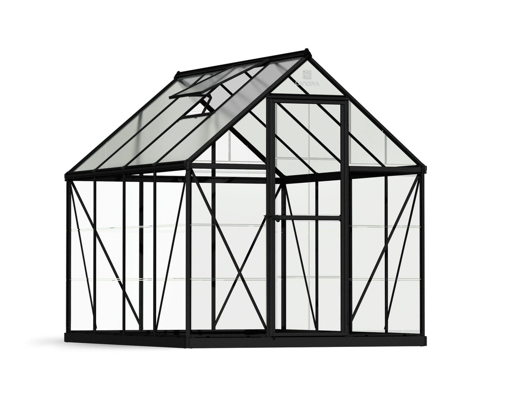 Palram-Canopia Hybrid 6' x 8' Greenhouse - Black-HG5508K-Garage Giant