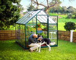 Palram-Canopia Hybrid 6' x 8' Greenhouse (Green)-HG5508G-1B-Garage Giant 