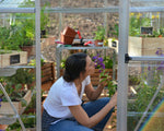 Palram-Canopia Hybrid 6' x 8' Greenhouse (Silver)-HG5508-Garage Giant 