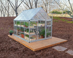 Palram-Canopia Hybrid 6' x 8' Greenhouse (Silver)-HG5508-Garage Giant 