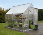 Palram-Canopia Hybrid 6' x 8' Greenhouse (Silver)-HG5508-Garage Giant 