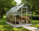 Palram-Canopia Mythos 6' x 10' Hobby Greenhouse (Silver)-HG5010-Garage Giant 