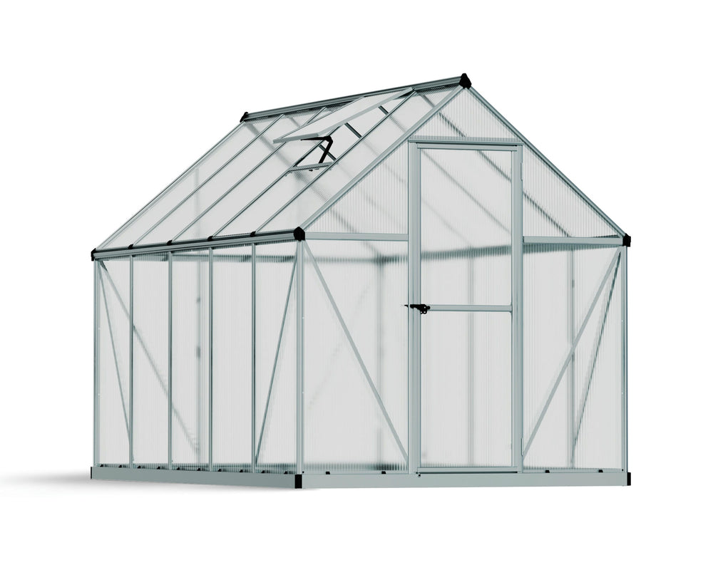 Palram-Canopia Mythos 6' x 10' Hobby Greenhouse (Silver)-HG5010-Garage Giant