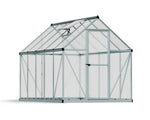 Palram-Canopia Mythos 6' x 10' Hobby Greenhouse (Silver)-HG5010-Garage Giant 