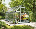 Palram-Canopia Mythos 6' x 14' Hobby Greenhouse (Silver)-HG5014-Garage Giant 