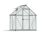 Palram-Canopia Mythos 6' x 4' Hobby Greenhouse (Silver)-HG5005-Garage Giant 
