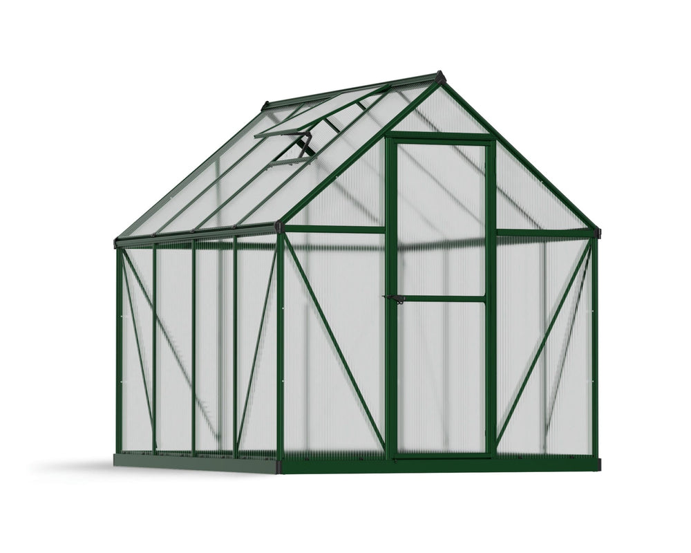 Palram-Canopia Mythos 6' x 8' Greenhouse - Green-HG5008G-1B-Garage Giant