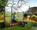 Palram-Canopia Mythos 6' x 8' Greenhouse - Gray-HG5008Y-Garage Giant 