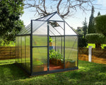 Palram-Canopia Mythos 6' x 8' Greenhouse - Gray-HG5008Y-Garage Giant 