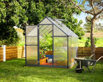 Palram-Canopia Mythos 6' x 8' Greenhouse - Gray-HG5008Y-Garage Giant 