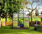 Palram-Canopia Mythos 6' x 8' Greenhouse - Gray-HG5008Y-Garage Giant 