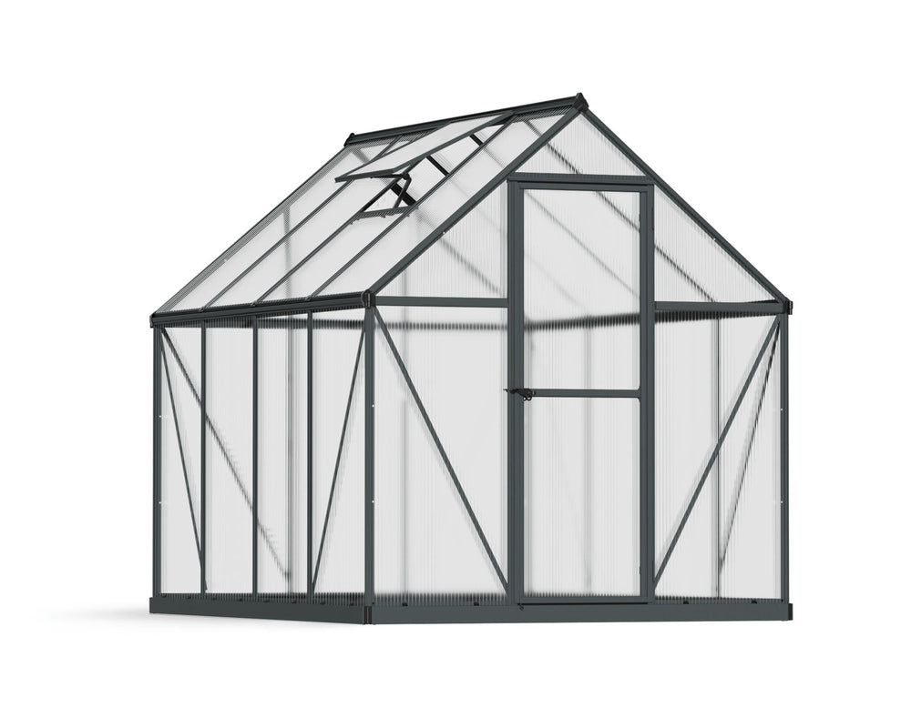 Palram-Canopia Mythos 6' x 8' Greenhouse - Gray-HG5008Y-Garage Giant