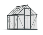Palram-Canopia Mythos 6' x 8' Greenhouse - Gray-HG5008Y-Garage Giant 