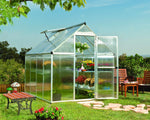 Palram-Canopia Mythos 6' x 8' Hobby Greenhouse (Silver)-HG5008-Garage Giant 