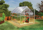 Palram-Canopia Mythos 6' x 8' Hobby Greenhouse (Silver)-HG5008-Garage Giant 