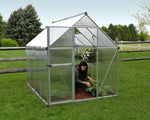 Palram-Canopia Mythos 6' x 8' Hobby Greenhouse (Silver)-HG5008-Garage Giant 