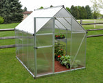 Palram-Canopia Mythos 6' x 8' Hobby Greenhouse (Silver)-HG5008-Garage Giant 