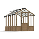Palram-Canopia Natura 8' x 12' Cedar Greenhouse - Brown-HG5704-Garage Giant 