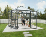 Palram-Canopia Oasis Hex 12' Greenhouse - Gray-HG6005-Garage Giant 