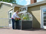 Palram-Canopia Plant Inn 4' x 4' Raised Garden Bed - Black/Clear-HG3320-Garage Giant 