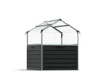 Palram-Canopia Plant Inn 4' x 4' Raised Garden Bed - Black/Clear-HG3320-Garage Giant 