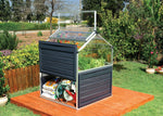 Palram-Canopia Plant Inn 4' x 4' Raised Garden Bed - Black/Clear-HG3320-Garage Giant 
