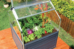 Palram-Canopia Plant Inn 4' x 4' Raised Garden Bed - Black/Clear-HG3320-Garage Giant 