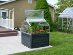 Palram-Canopia Plant Inn 4' x 4' Raised Garden Bed - Black/Clear-HG3320-Garage Giant 